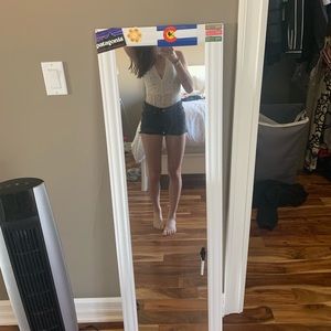 White lace free people bodysuit